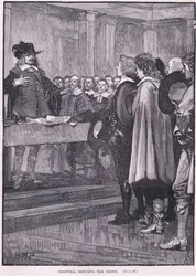 Cromwell refusing the crown AD 1657